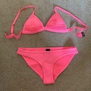 Neon Pink Triangl Bikini size XS